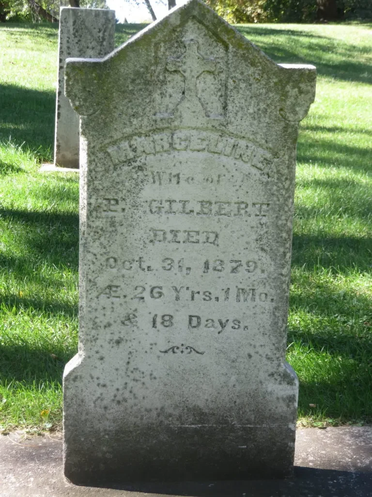 grave marker for P. Gilbert