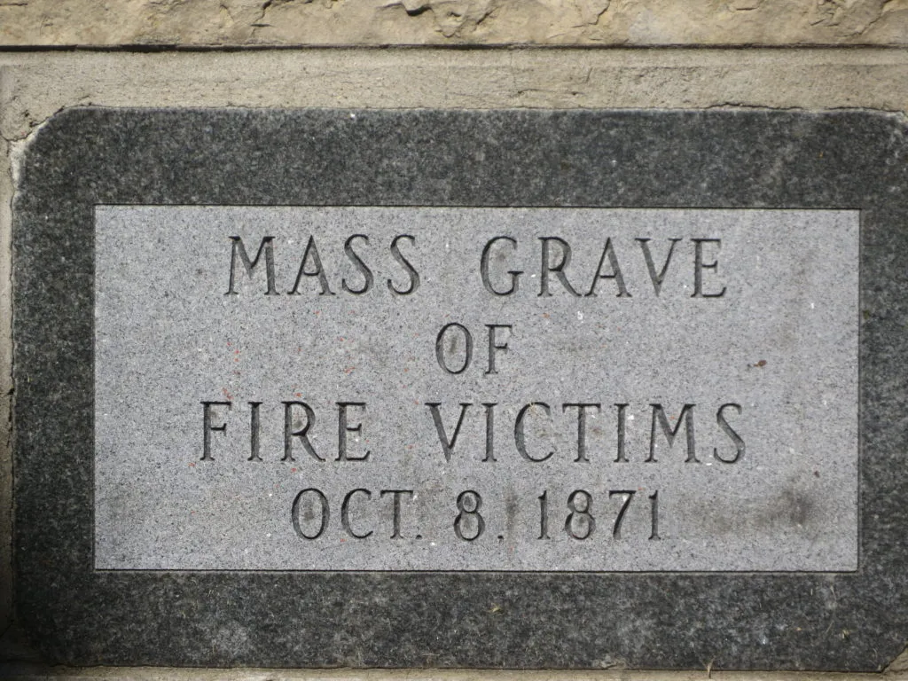 Mass Grave of Fire Victims Oct. 8, 1871